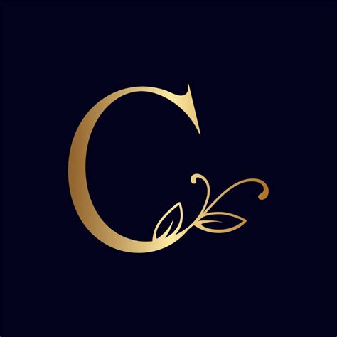 Floral Logo Design Letter C - MasterBundles