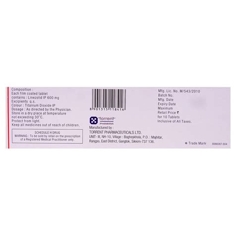 Linox 600 Tablet | Uses, Side Effects, Price | Apollo Pharmacy