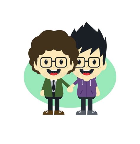 Gays happy couple cartoon relationship characters Vector Image