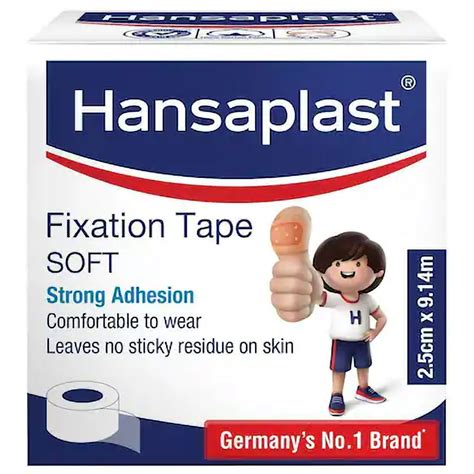 Buy Hansaplast Fixation Soft Adhesive Tape 2.5cm x 9.14M | 19 Minutes ...