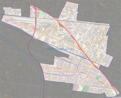 Map of Commerce city, California - Thong Thai Real