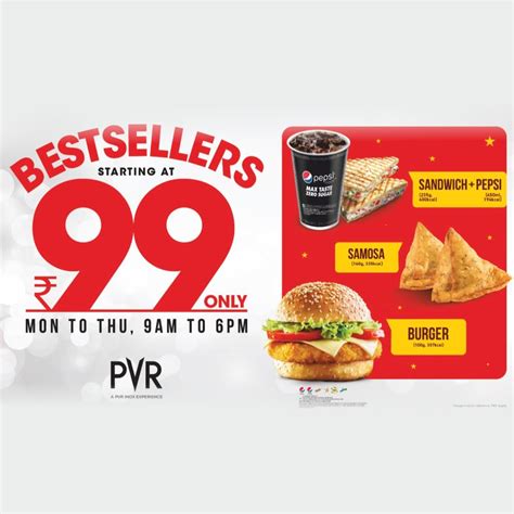 Best sellers Deals at Rs 99 Only - PVR Cinemas, DT City Centre Shalimar ...