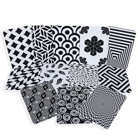 Buy Baby Moo High Contrast Flash Cards Pack of 12 Patterns Black and ...