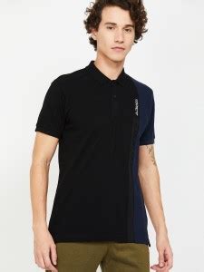 Kappa Colorblock Men Polo Neck Black T-Shirt - Buy Kappa Colorblock Men ...