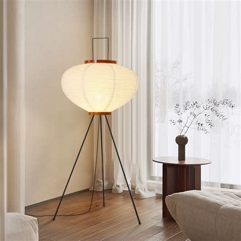 Unique Paper Floor Lamp White Classic Standing Lantern – Miffron