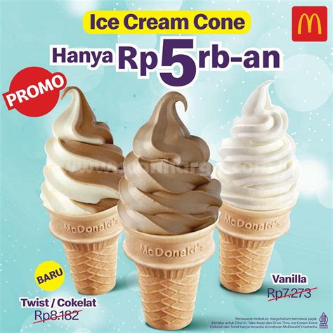 PROMO MCDONALD’S ICE CREAM CONE CUMA RP. 5000 • SoPasti.Com