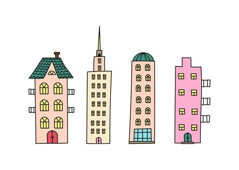 Building Drawing Cartoon 的图像结果