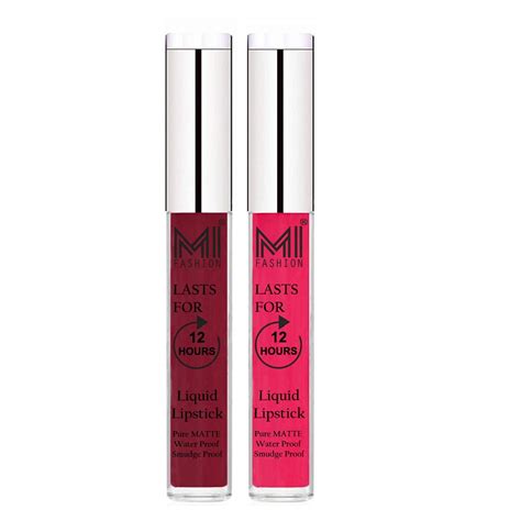 Buy MI FASHION Pure Matte Liquid Lipstick Red, Pink Highly Pigmented ...