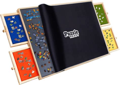 Puzzle Board with Drawers and Cover - Fits 1000 Piece Jigsaw Puzzle ...