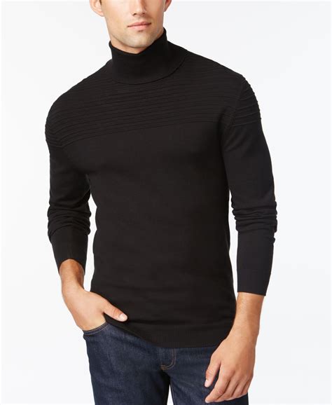 Alfani Black Turtleneck, Only at Macy's | Mens turtleneck, Turtleneck ...