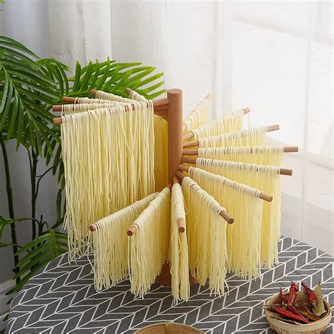 Amazon.com: ﻿ Collapsible Pasta Drying Rack, Wooden Spaghetti Stand ...