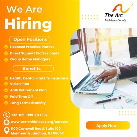 The Arc Middlesex County on LinkedIn: #wearehiring #applytoday # ...