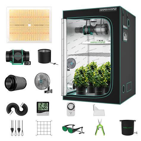 Buy MARS HYDROTSW 2000W Grow Tent Kit Complete 120X120CM Led Grow Light ...