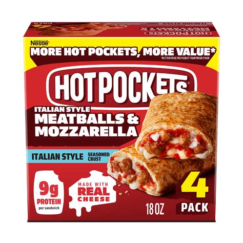 Meatballs and Mozzarella 18oz | Official HOT POCKETS®