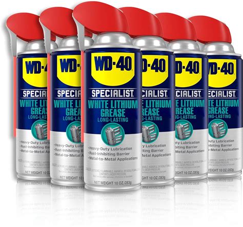 WD-40 Specialist White Lithium Grease Spray with SMART STRAW SPRAYS 2 ...