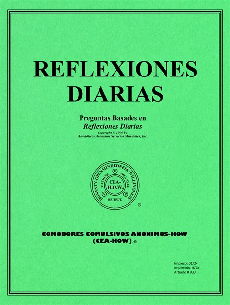 Reflexiones Diarias (AA) Preguntas - CEA-HOW eLiteratura