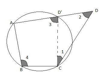 Prove that if the sum of a pair of opposite angles of a quadrilateral ...