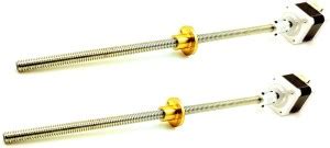 INVENTO 2pcs Nema 17 4.2 Kg-cm Motor+coupling+ 500mmT10 TR10 2mm Screw ...