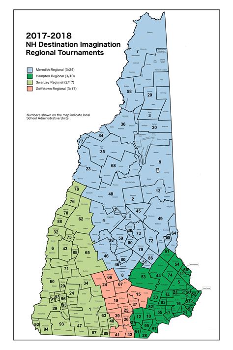 New Hampshire County Map With Towns
