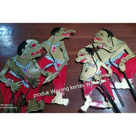 Jual Wayang kulit kertas duplex Punokawan ukuran standar pentas ...