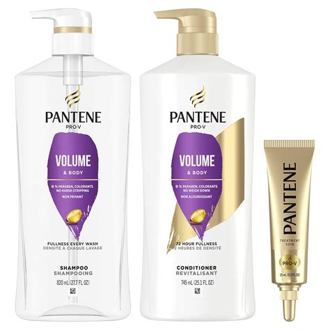 Pantene Volume & Body Hair Care Set for Fine Hair - Shampoo ...