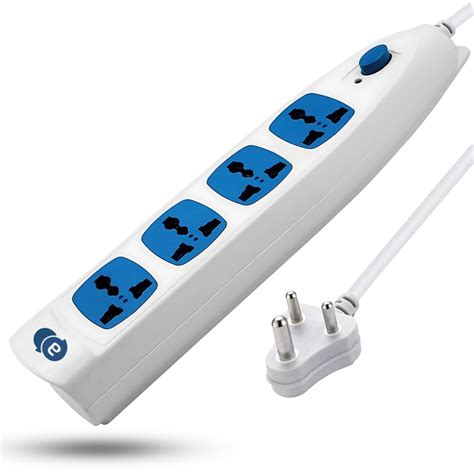 APPSTER Extension Board 4 Universal Socket + 1 Switch with LED ...