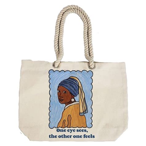 Eco-Friendly Recycled Cotton Canvas Tote Bag – Tribal Woman in Blue ...