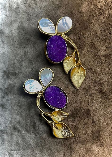 Get Purple Statement Earring at ₹ 450 | LBB Shop