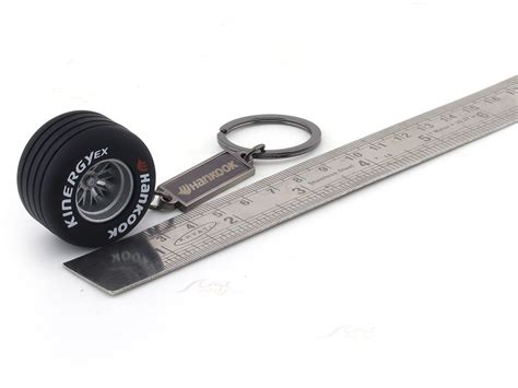 Bridgestone Race Car tire with Rim keyring / keychain | Scale Arts India