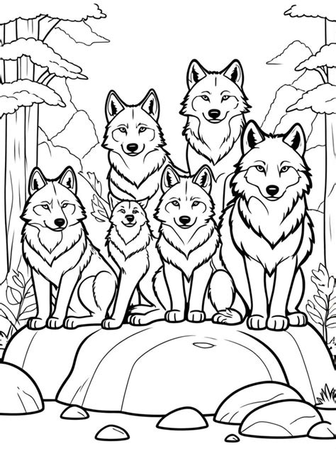 Free Wolf Coloring Pages