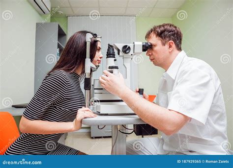 Slit Lamp Examination. Biomicroscopy of the Anterior Eye Segment Stock ...