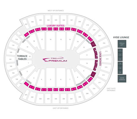 T Mobile Arena Concert Seating Chart