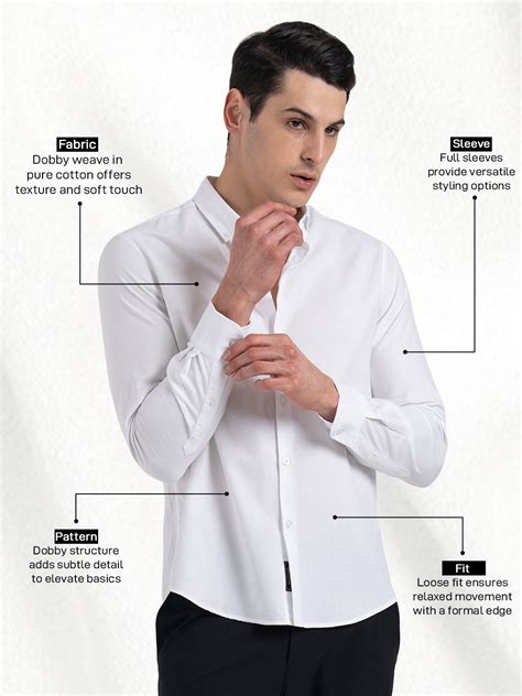 Dobby Button-Down Formal Shirt for Men | Redtape