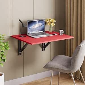 Ascom Wood Wall Mounted Foldable Table | Space-Saving Wall Desk for ...