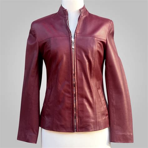 L'Aurore Burgundy Leather Jacket: Comfort Meets Boldness