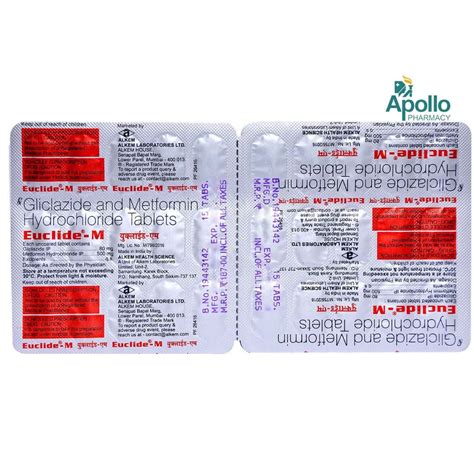 Euclide-M Tablet 15's Price, Uses, Side Effects, Composition - Apollo ...