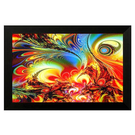 Pintura 'Abstract' Canvas Painting (Wood, 50.8 cm x 2.54 cm x 35.56 cm ...