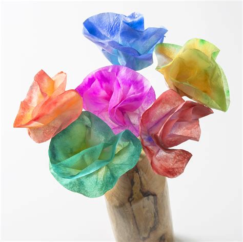 Easy Coffee Filter Flowers for Kids - DIY Candy