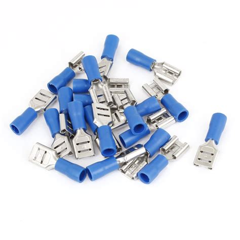 Generic 20 PCS FDD2-250 Blue Pre Insulated Female Type Spade Crimp ...