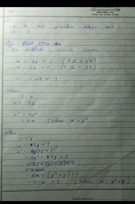 prove that the square of any positive integer is of the form 4m or 4m+1 ...
