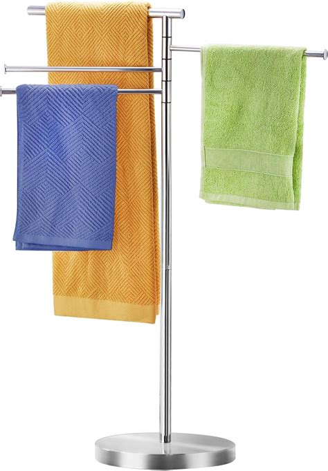 Freestanding Towel Rack, 40 Inch Tall Standing Towel Racks for Bathroom ...