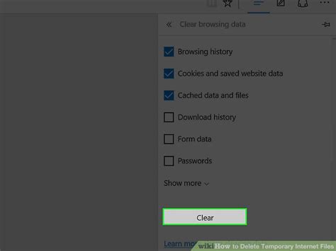 Image result for Clear Temporary Internet Files