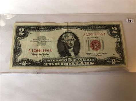 1963 Series 2 Dollar RED SEAL AU High Grade Serial # A12664956A