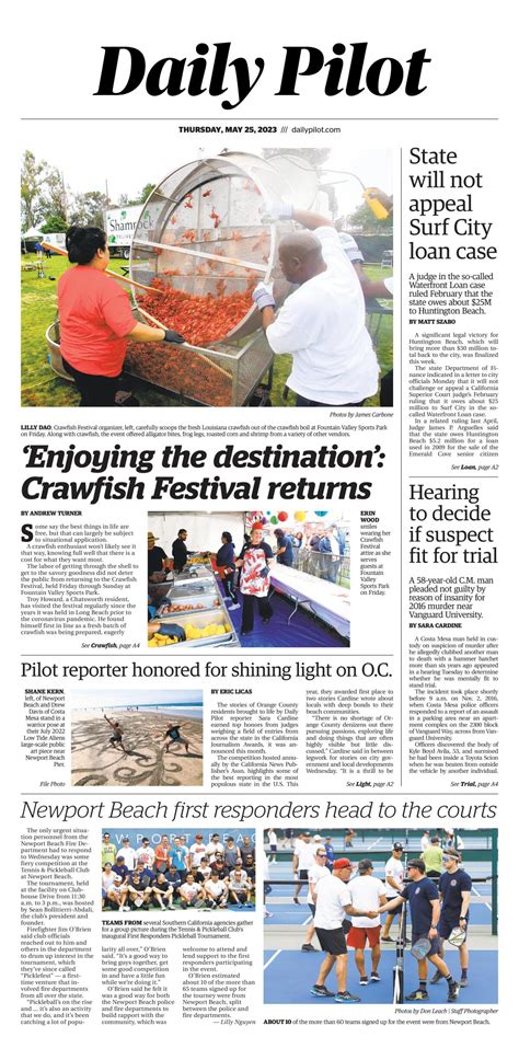 Daily Pilot e-newspaper: Thursday, May 25, 2023 - Los Angeles Times