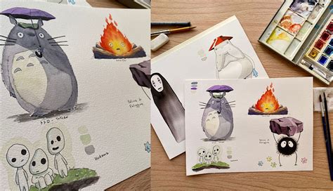 Acquerello Studio Ghibli con Eleonora Goffi, RAMEN LAB AKIRA, Roma, 30 ...
