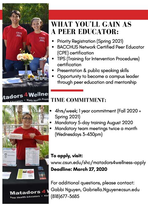 Matadors4Wellness Peer Education Program | California State University ...