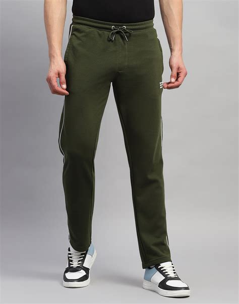 Buy Men Olive Solid Regular Fit Track pant Online in India - Rock.it ...