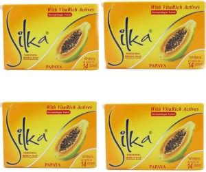 SILKA [Made in Philippines] Whitening Papaya Soap Pack of 4 - Price in ...
