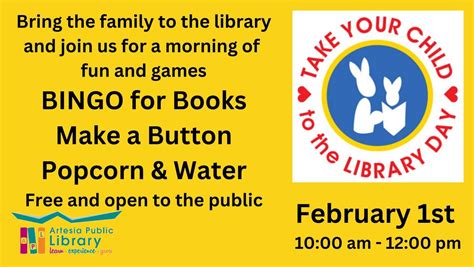 Take Your Child to the Library Day, 205 West Quay Avenue, 88210 ...