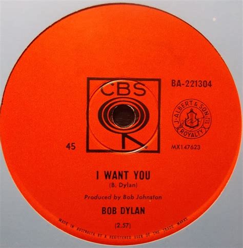 Bob Dylan - I Want You (1966, Vinyl) | Discogs